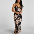 Slipdress Long Flower, Black