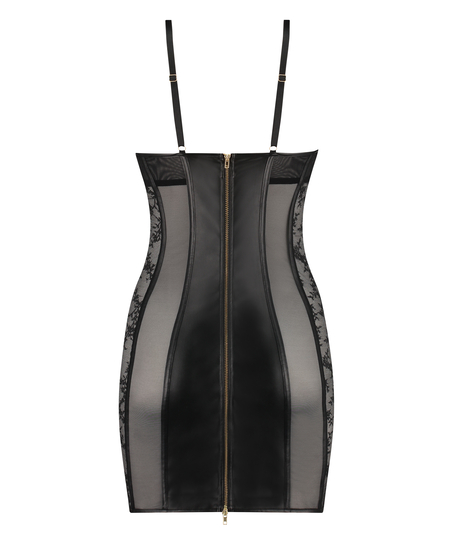 Faux Leather Slip Dress - Slip dresses & Babydolls - Hunkemller