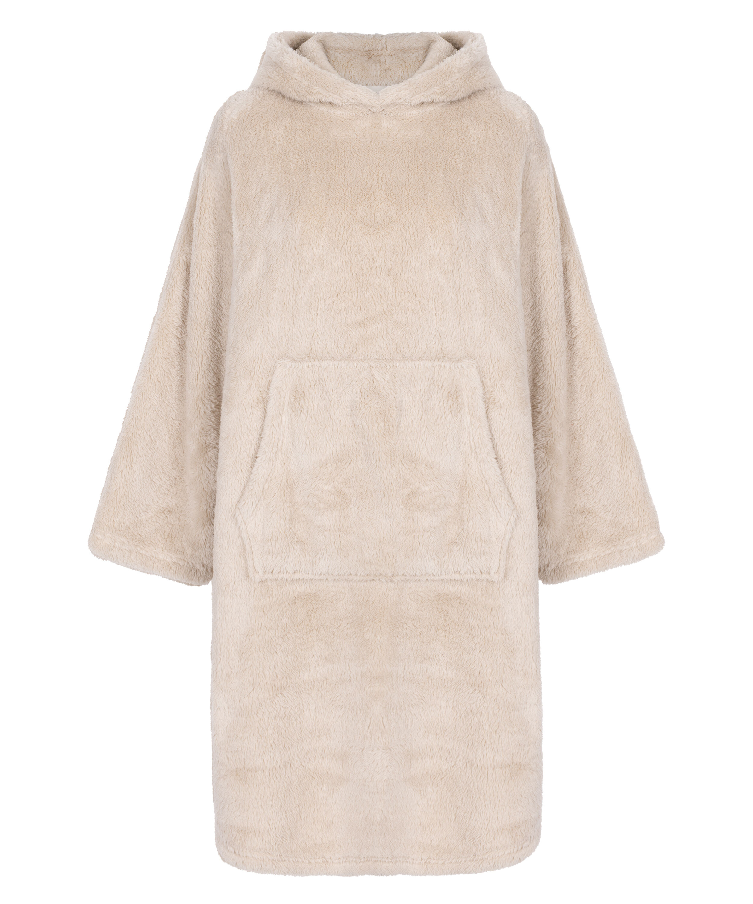 Snuggle Fleece Lounge Dress, Beige
