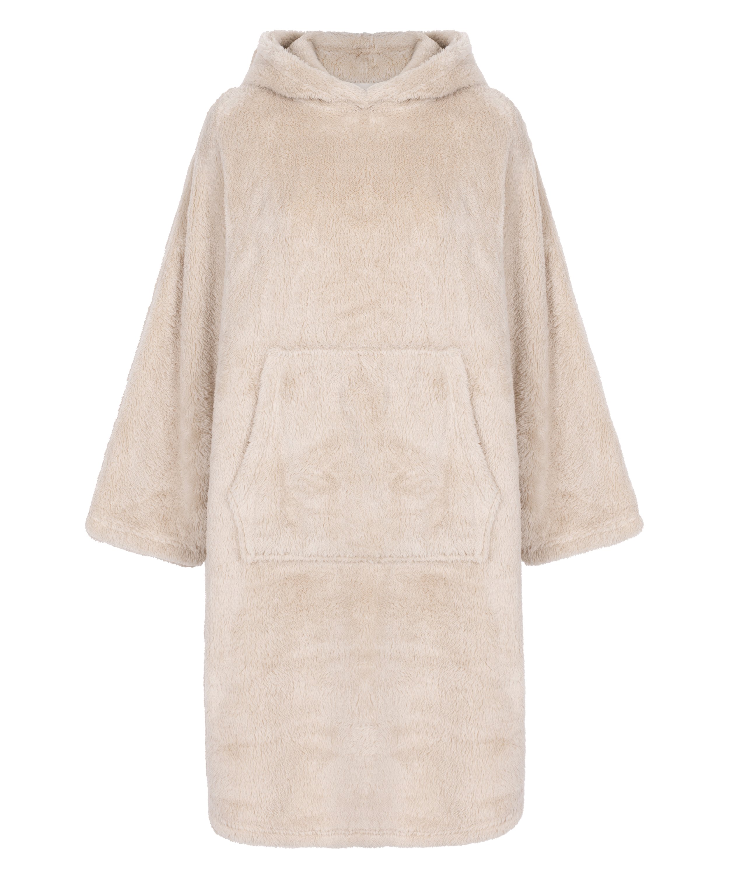 Snuggle Fleece Lounge Dress, Beige, main