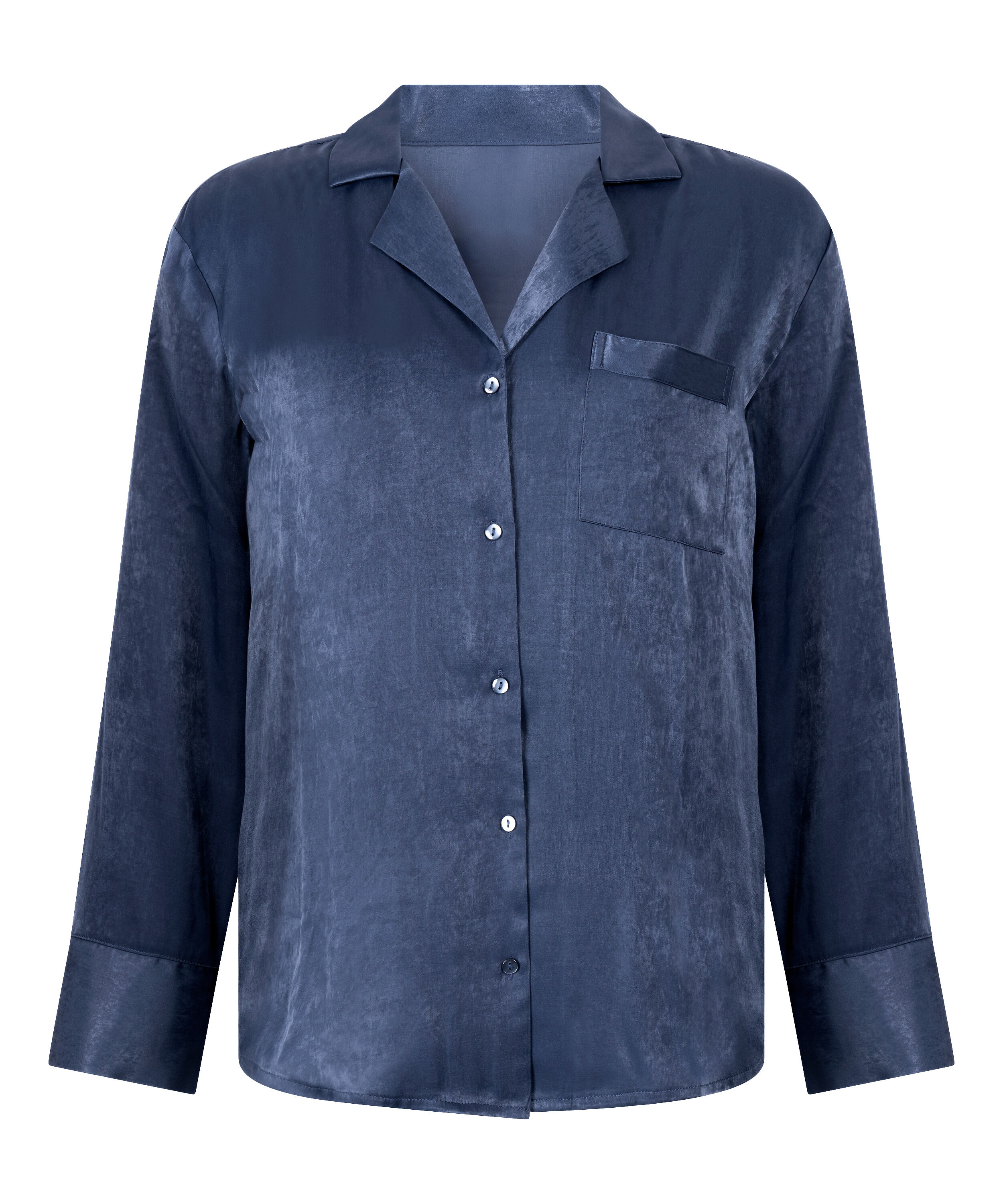 Ayla Satin Long-Sleeved Jacket, Blue