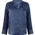 Ayla Satin Long-Sleeved Jacket, Blue