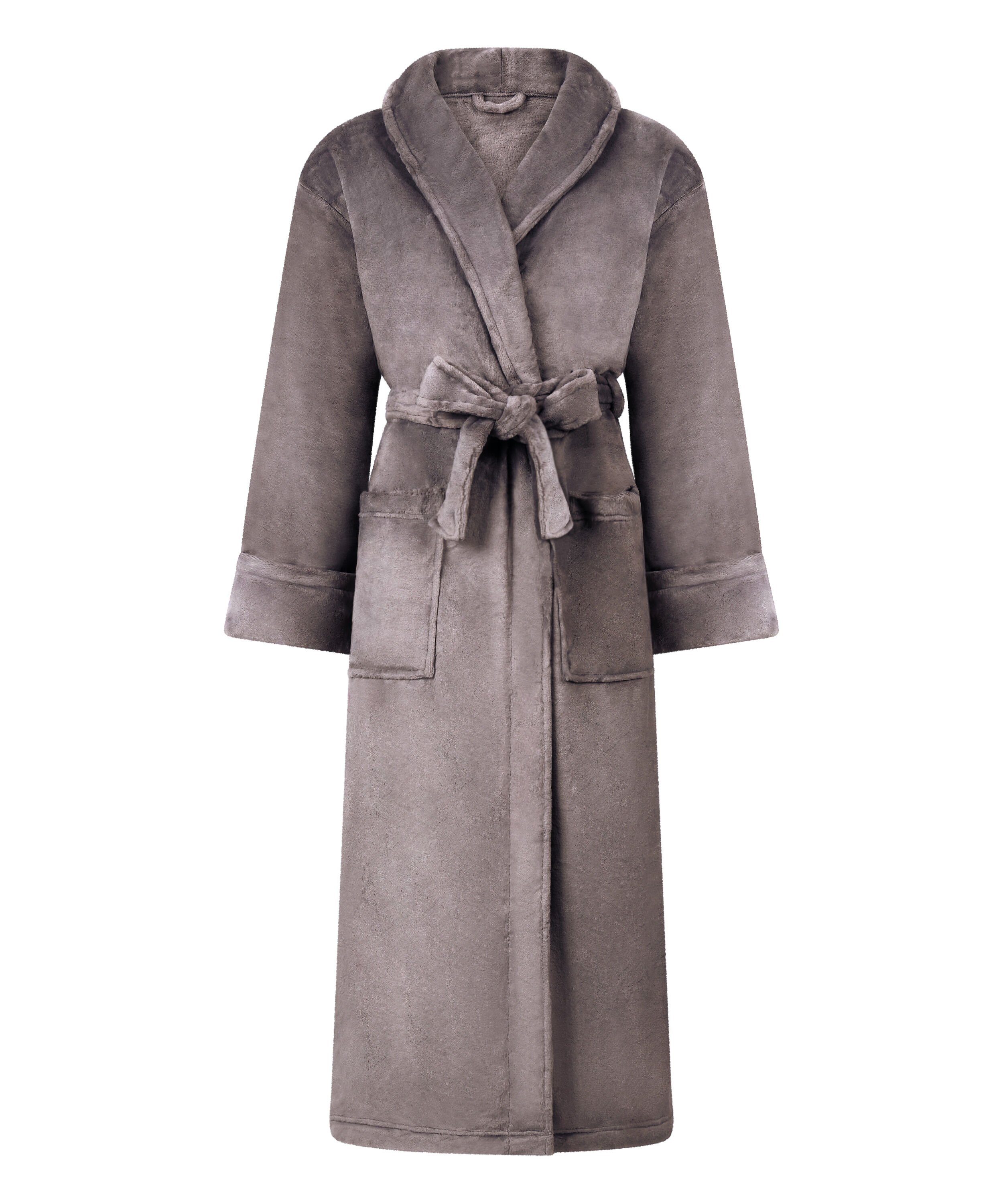 Soft Fleece Bathrobe, Gray