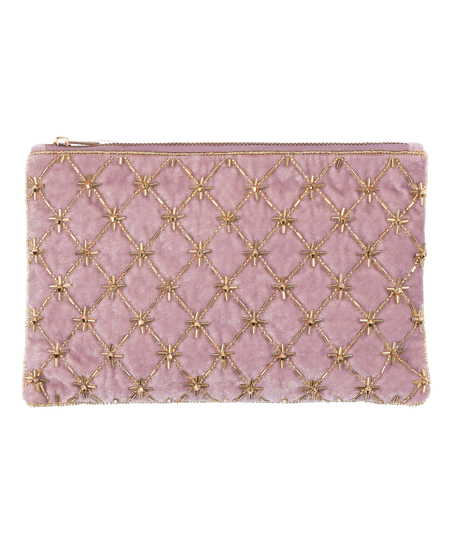Beaded Pouch, Pink