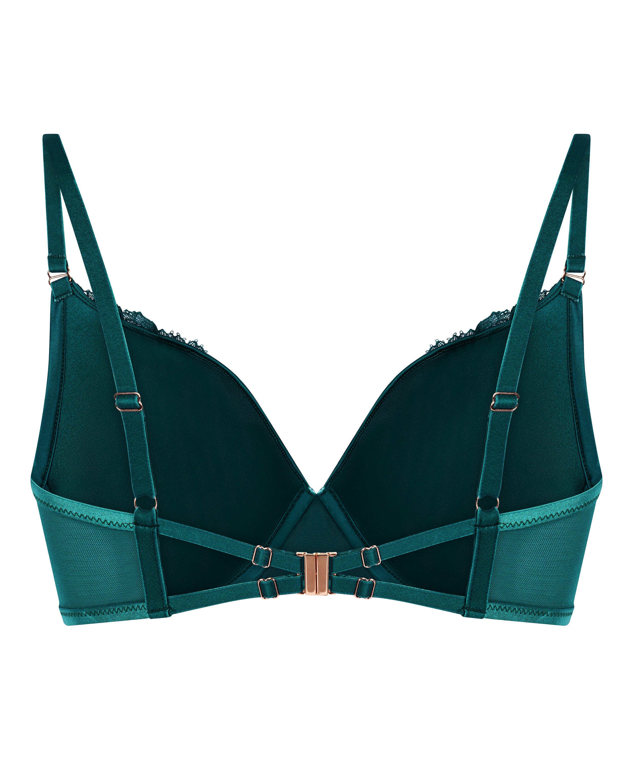 Julia Padded Underwired Longline Bra, Green, main