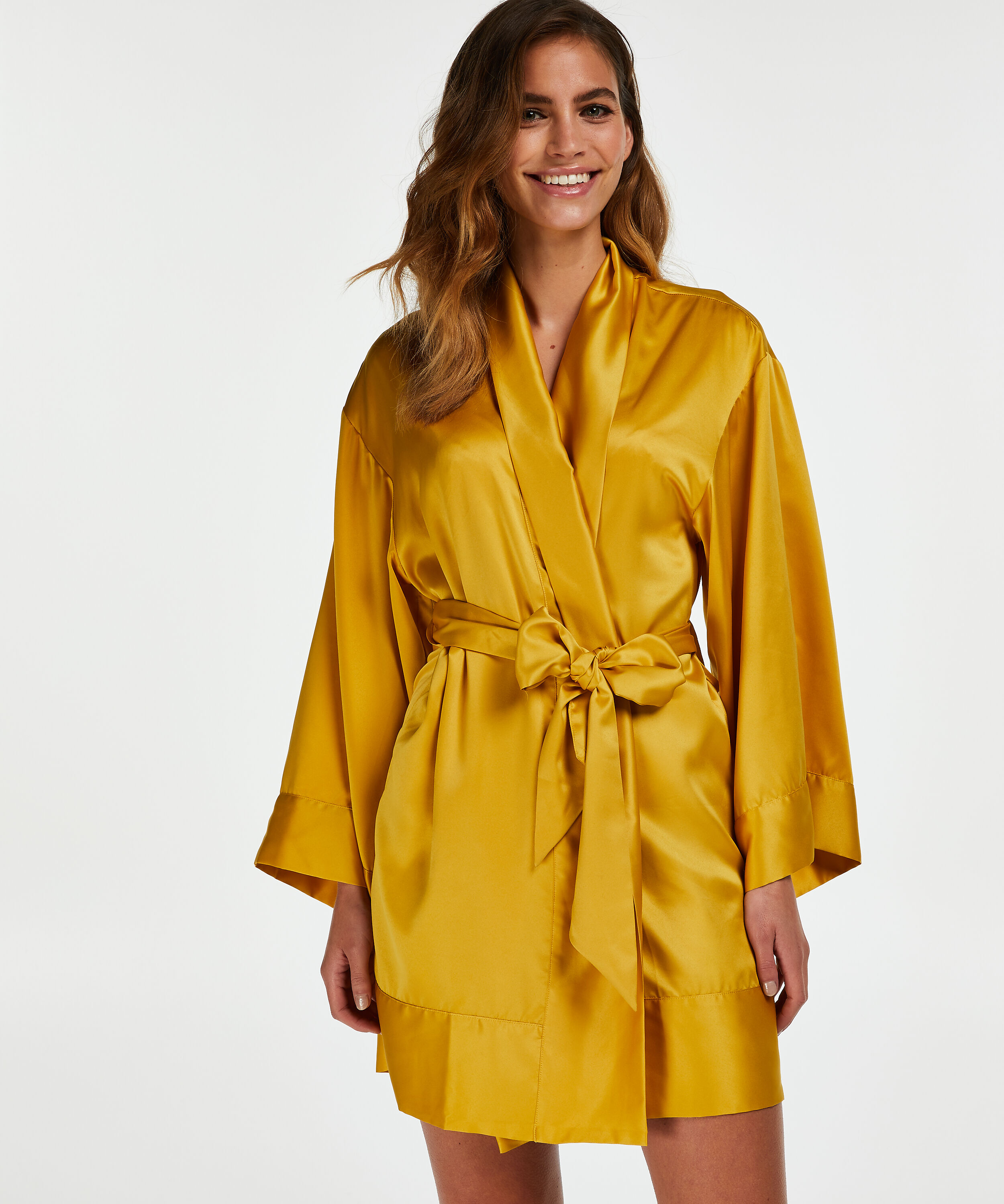 Kimono Satin Flower, Yellow