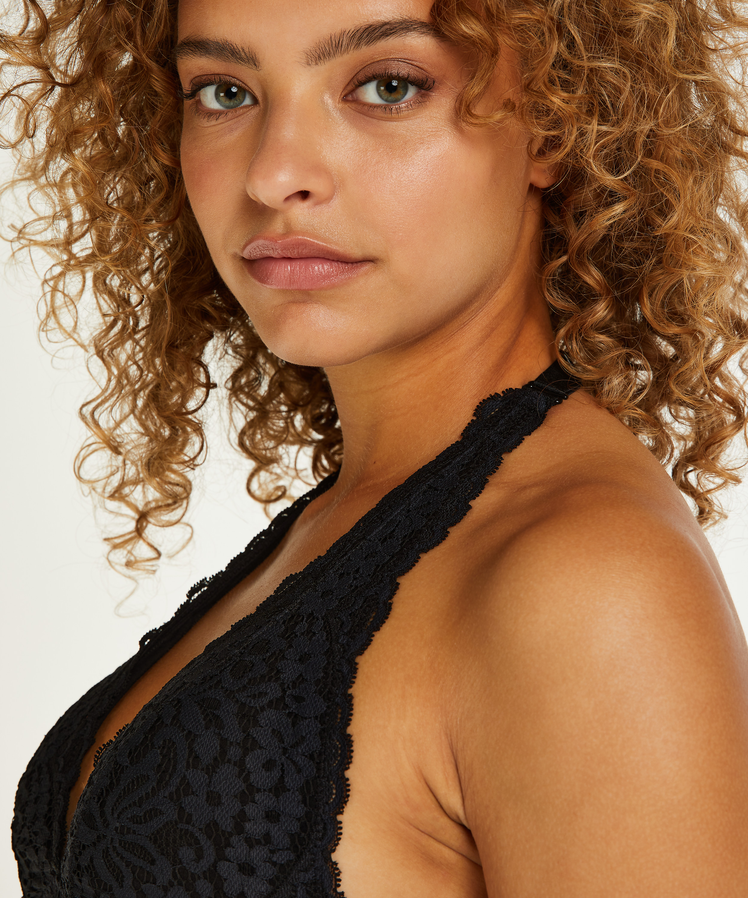 Rose Bralette, Black, main
