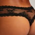 V-shaped Brazilian knickers mesh, Black