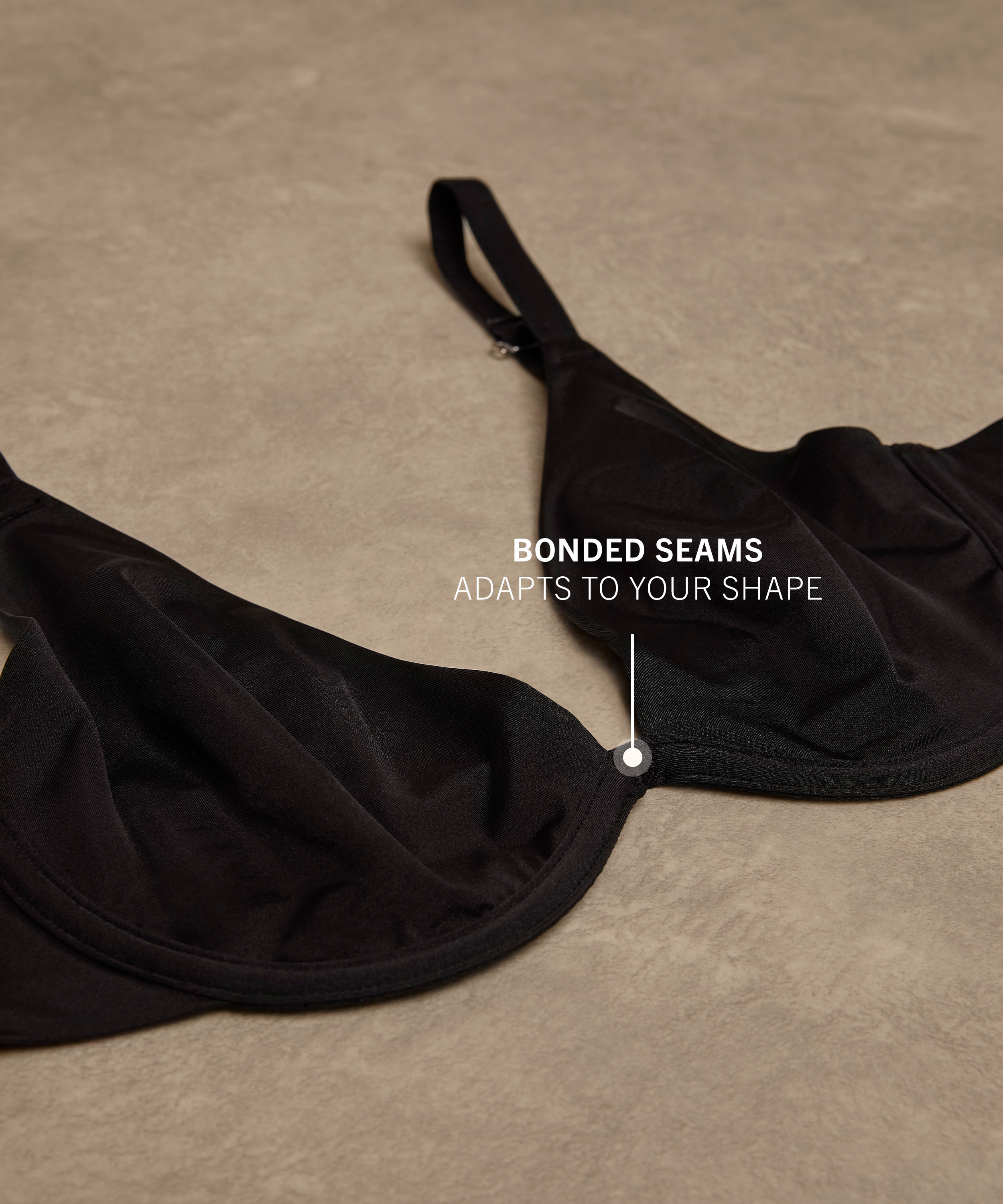 Smooth Non-Padded Underwired Bra, Black, main