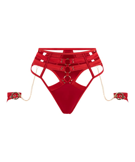 Noeki High-Waisted Highleg Thong, Red