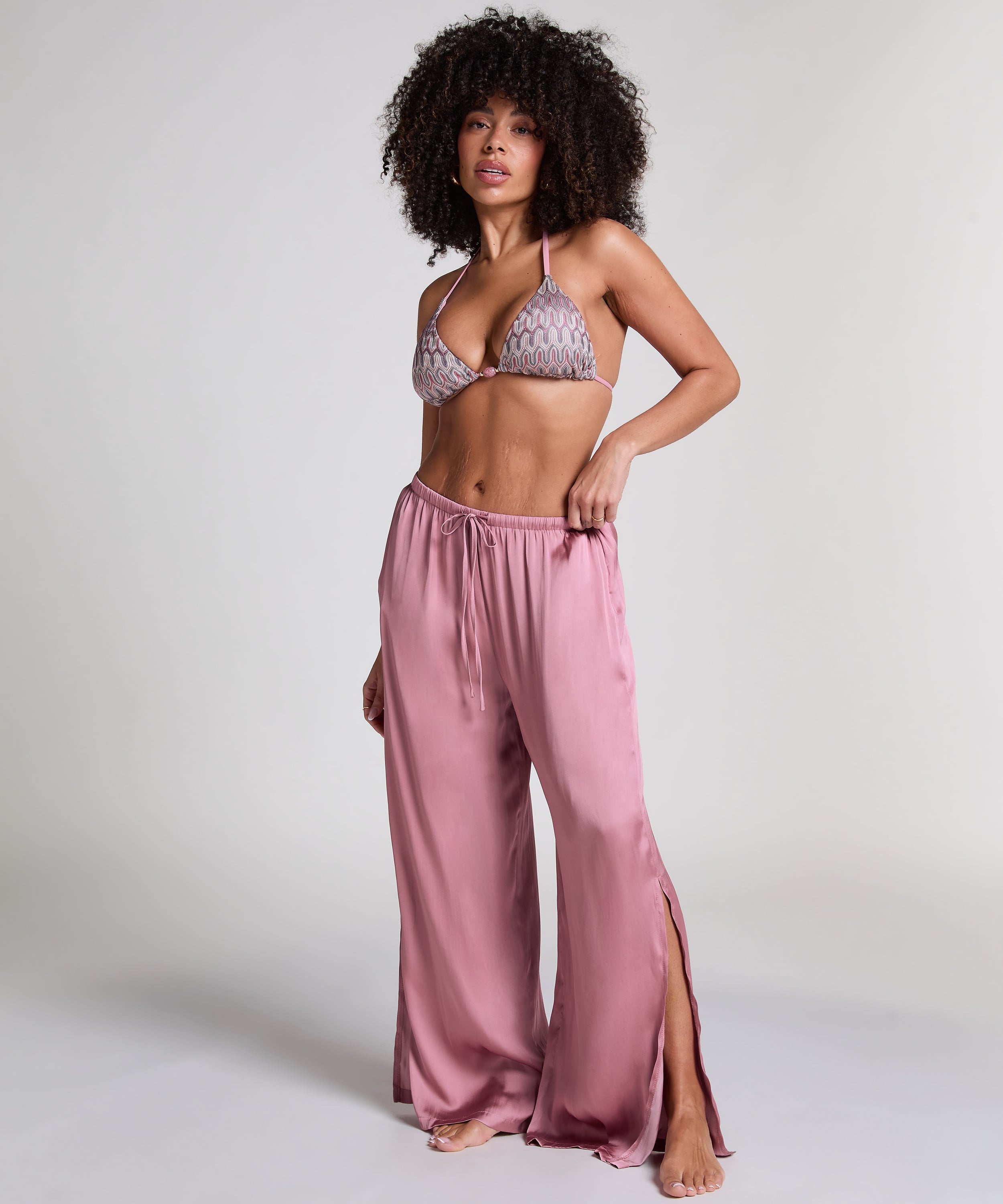 Beach Satin Pant, Pink, main