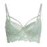 Ingrid Padded Underwired Longline bra, Green