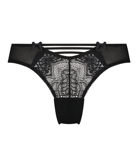 Uma High-Cut Brazilian Knickers, Black