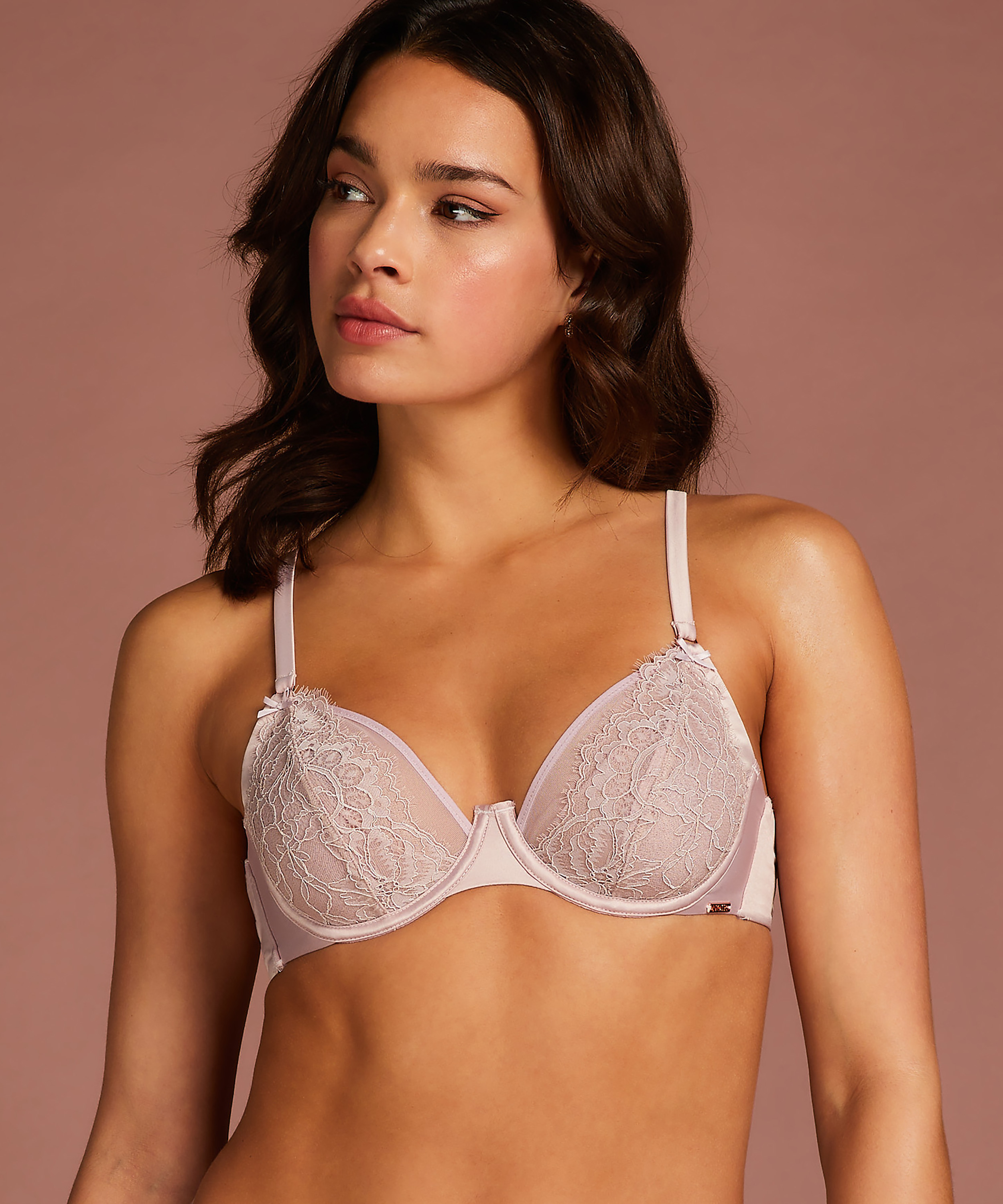 Leni Non-Padded Underwired Bra, Purple, main
