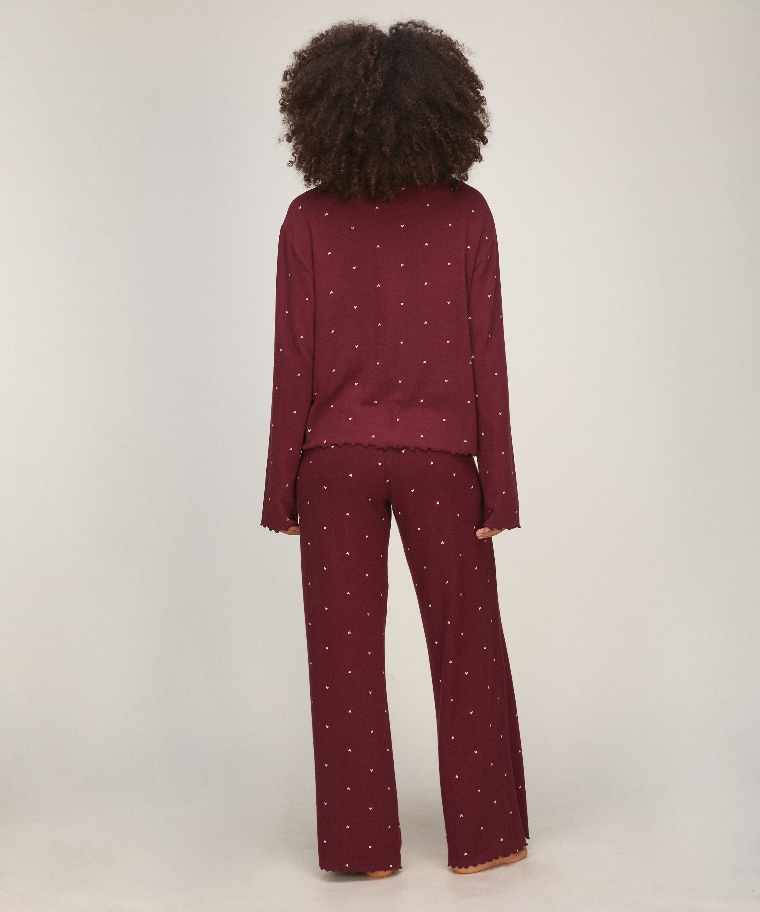 Pants Loose Pointelle, Purple, main