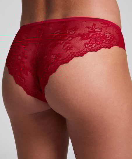 Invisible Lace Back Brazilian, Red
