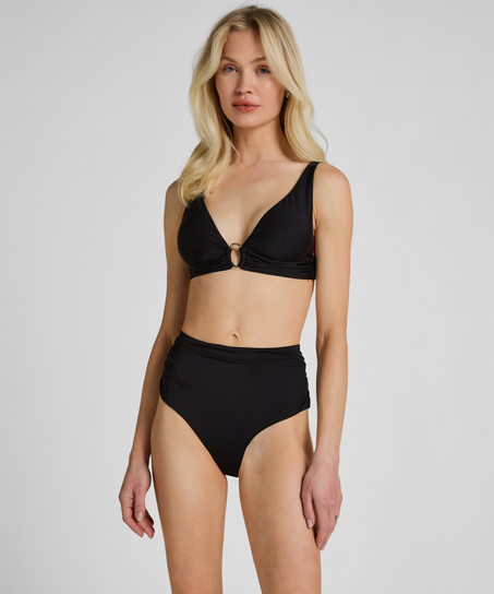Triangle Bikini Top Luxe, Black