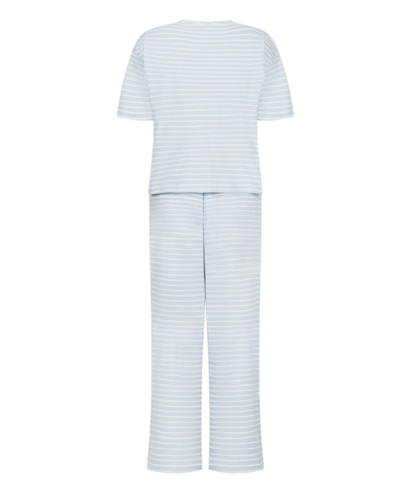 Pyjama Set Cotton Jersey Long, Blue