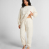 Jogger Cable Fleece, White