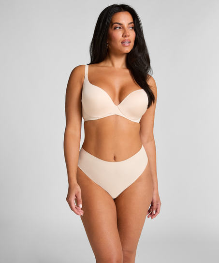 Smooth Padded Underwired Bra, Beige