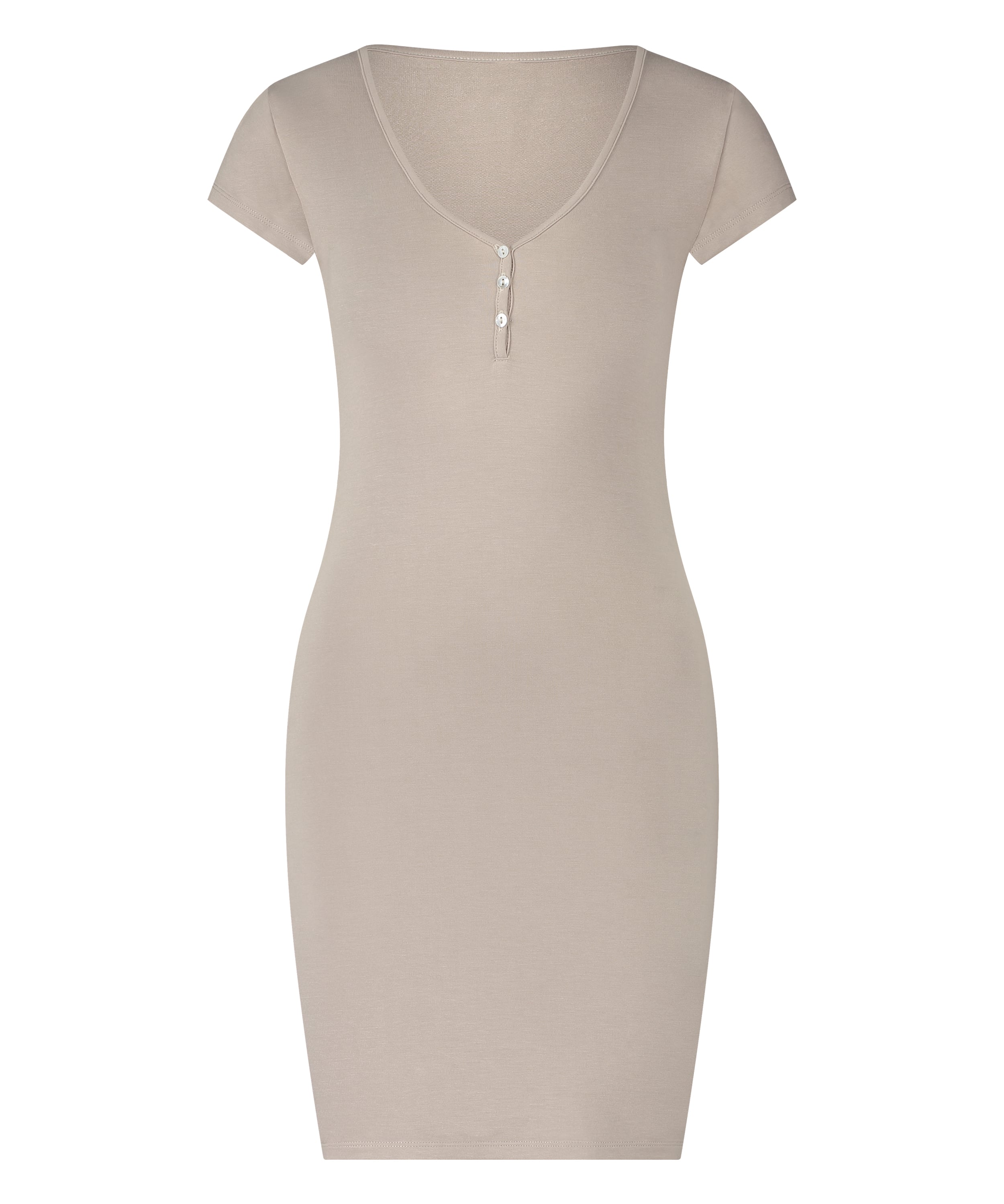 Henley Nightshirt, Beige, main