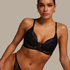 Allura Padded Underwired Longline Bra, Black
