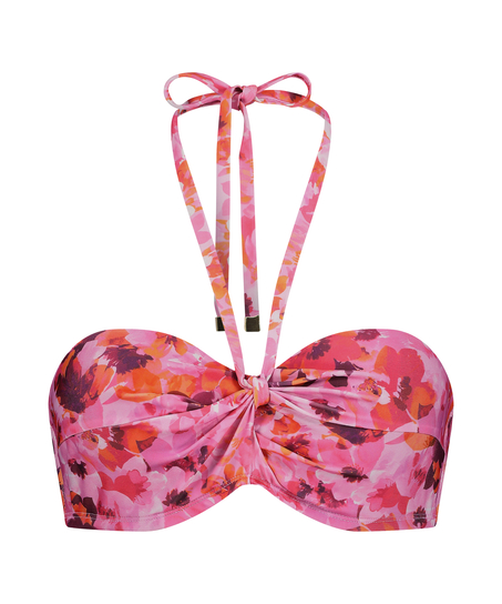 Floral Push-Up Bikini Top Cup A - E, Pink