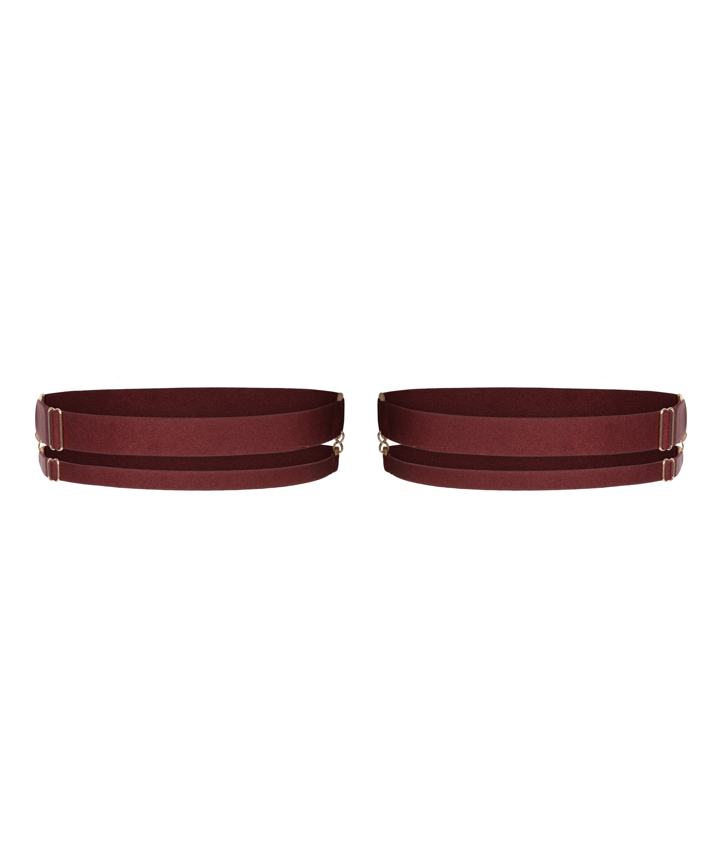 Elastic Leg Garters, Red, main