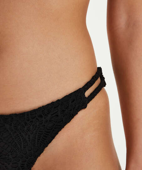 Crochet Brazilian bikini bottoms, Black