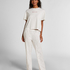 Pyjama Set Cotton Print, White