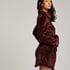 Fleece Zip Bathrobe, Purple
