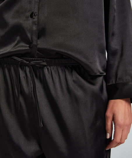 Satin Trousers, Black