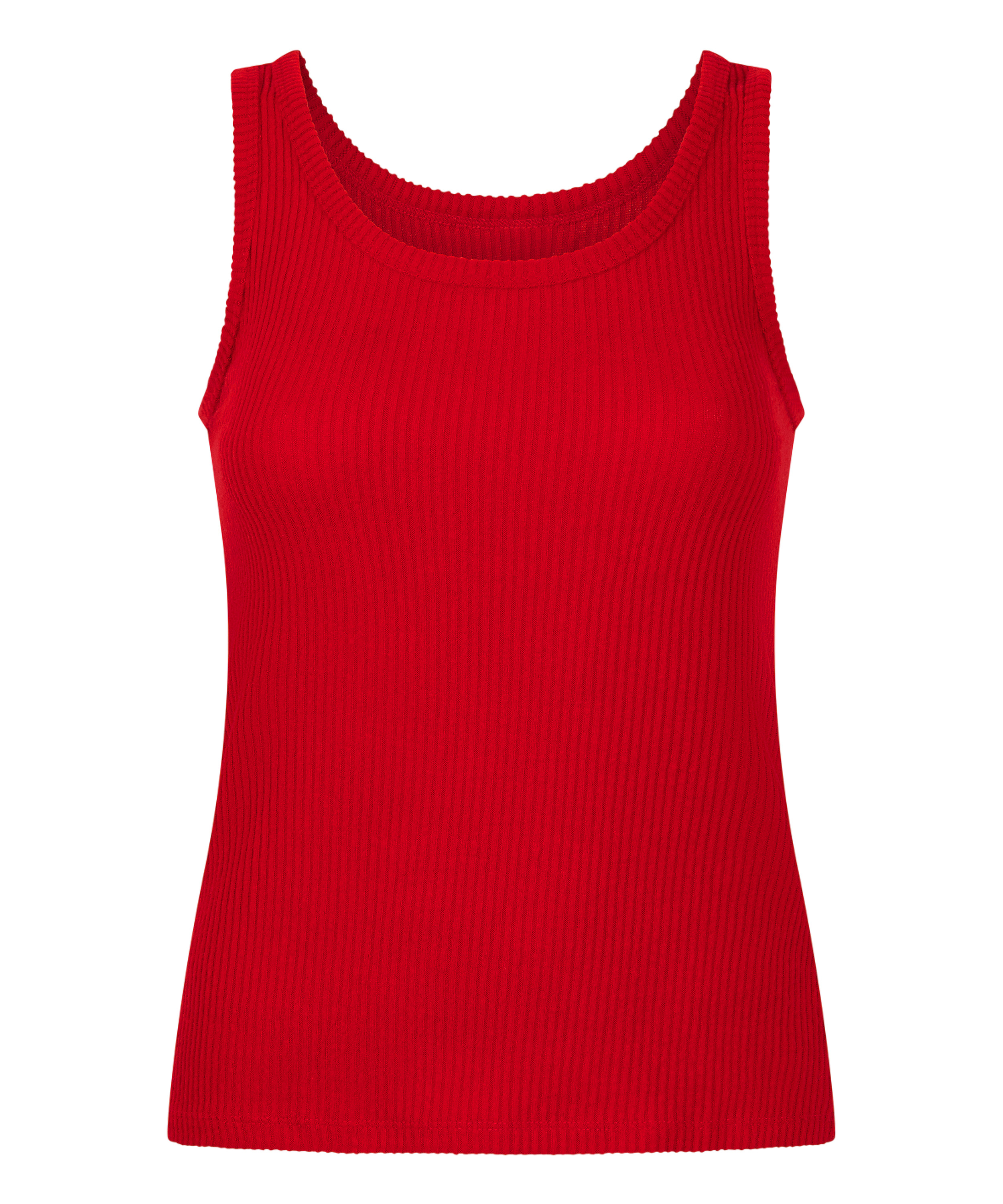 Singlet Brushed Jersey Rib, Red, main