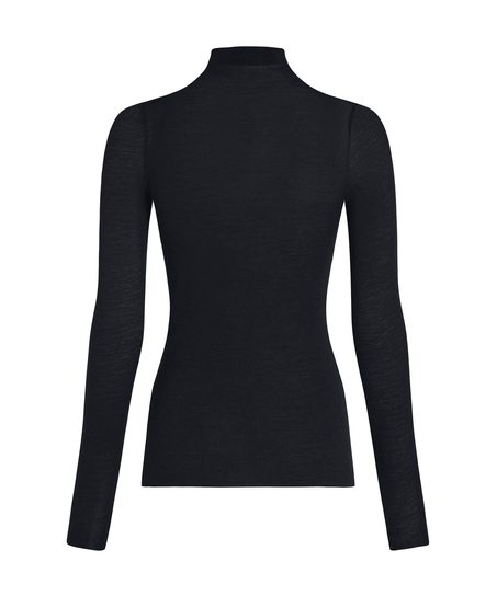 super soft Turtleneck Shirt with Cashmere, Black