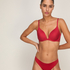 Angie Padded Underwired Push-Up Bra, Red