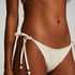 Maui Crochet Cheeky Tanga Bikini Bottoms, White