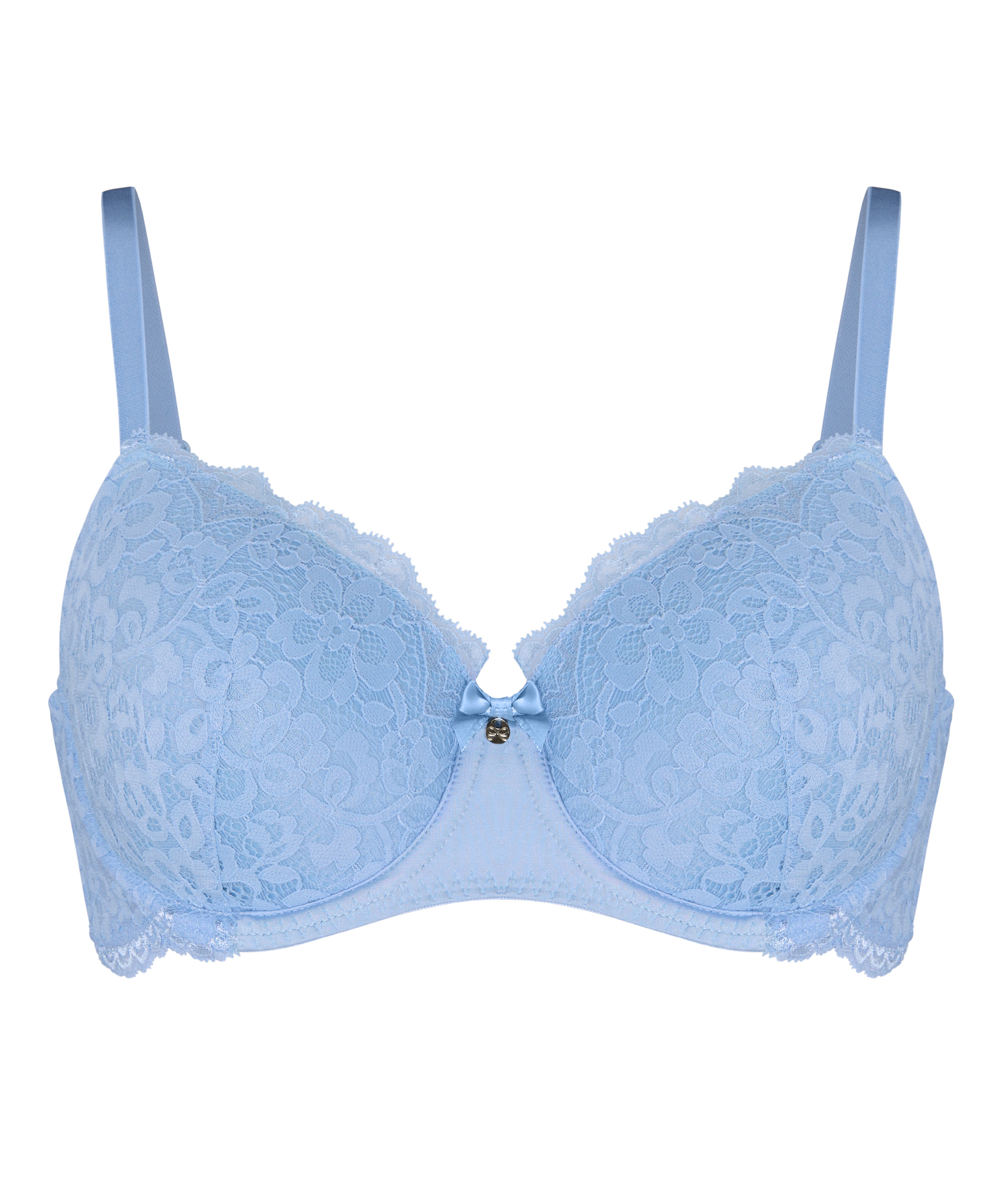 Marine Padded Underwired Bra, Blue, main