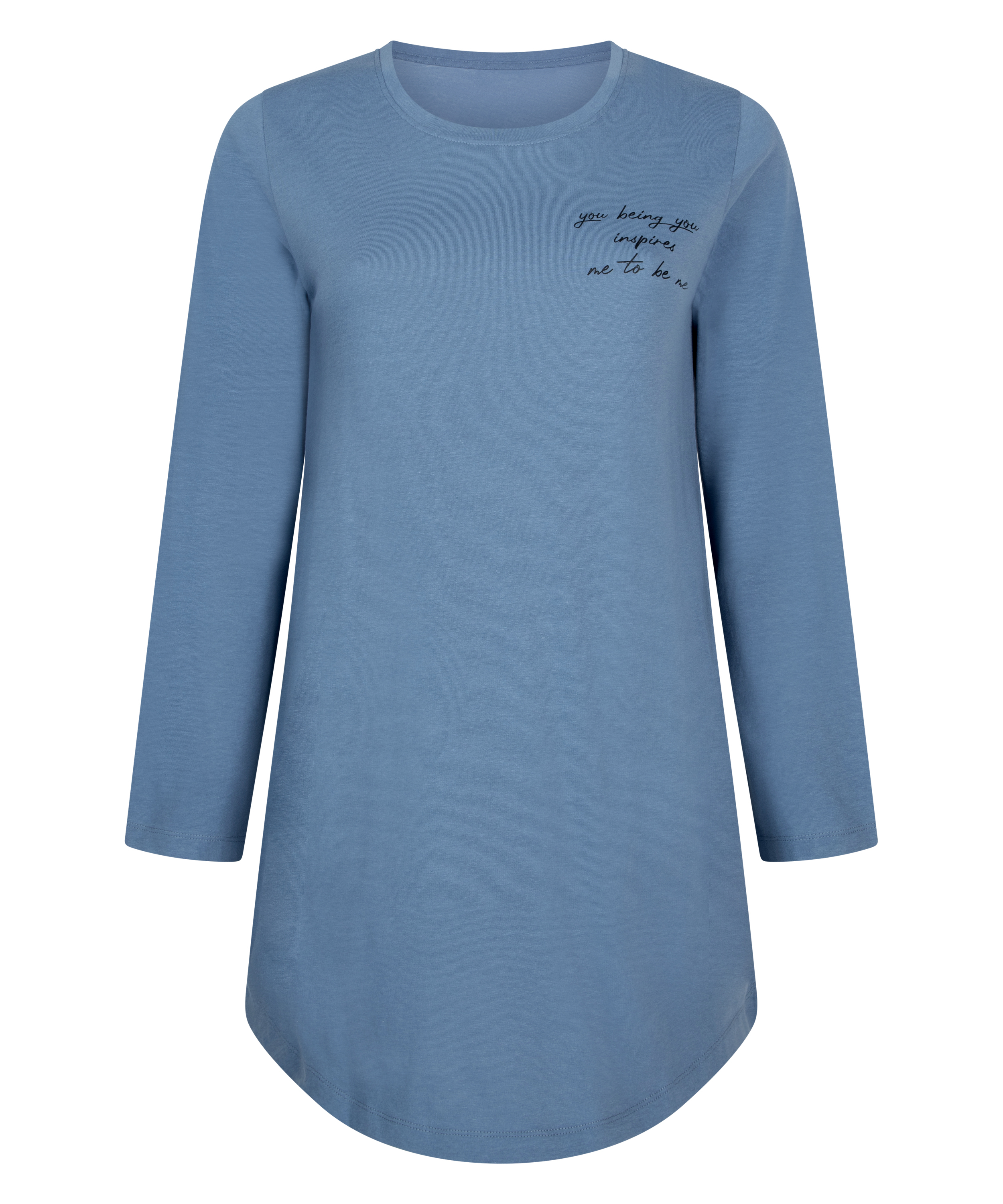 Round Neck Nightshirt, Blue, main