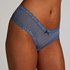 V-shaped Brazilian knickers mesh, Blue