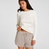 Pyjama Shorts Striped Jersey, White