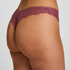 Lace Back Invisible Thong, Purple