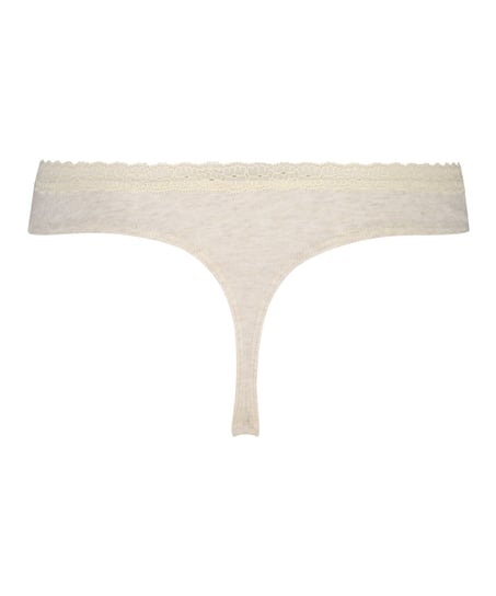 Cotton thong, Beige