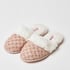 Knitted slippers, Pink