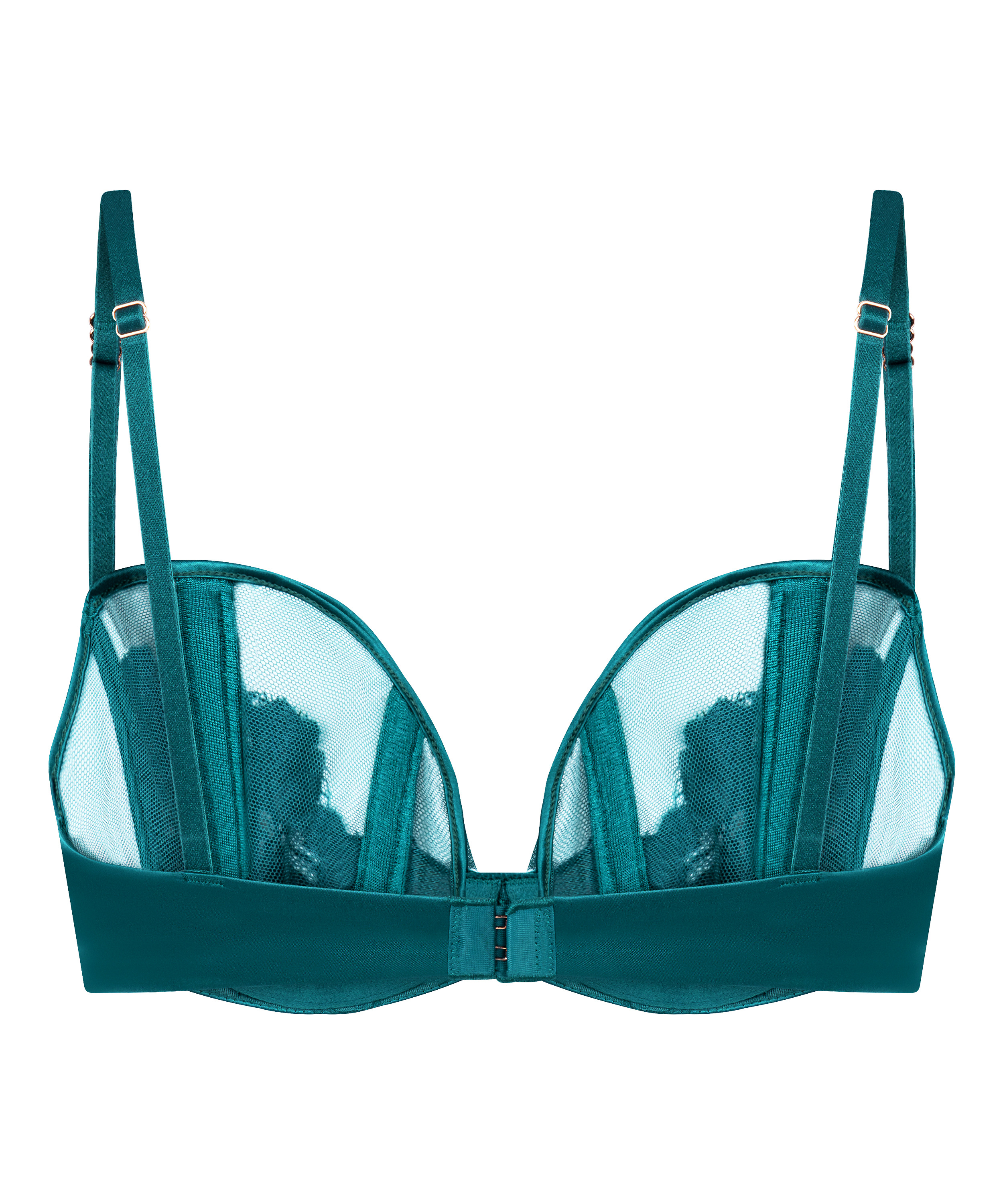 Ember Non-Padded Underwired Bra, Green, main