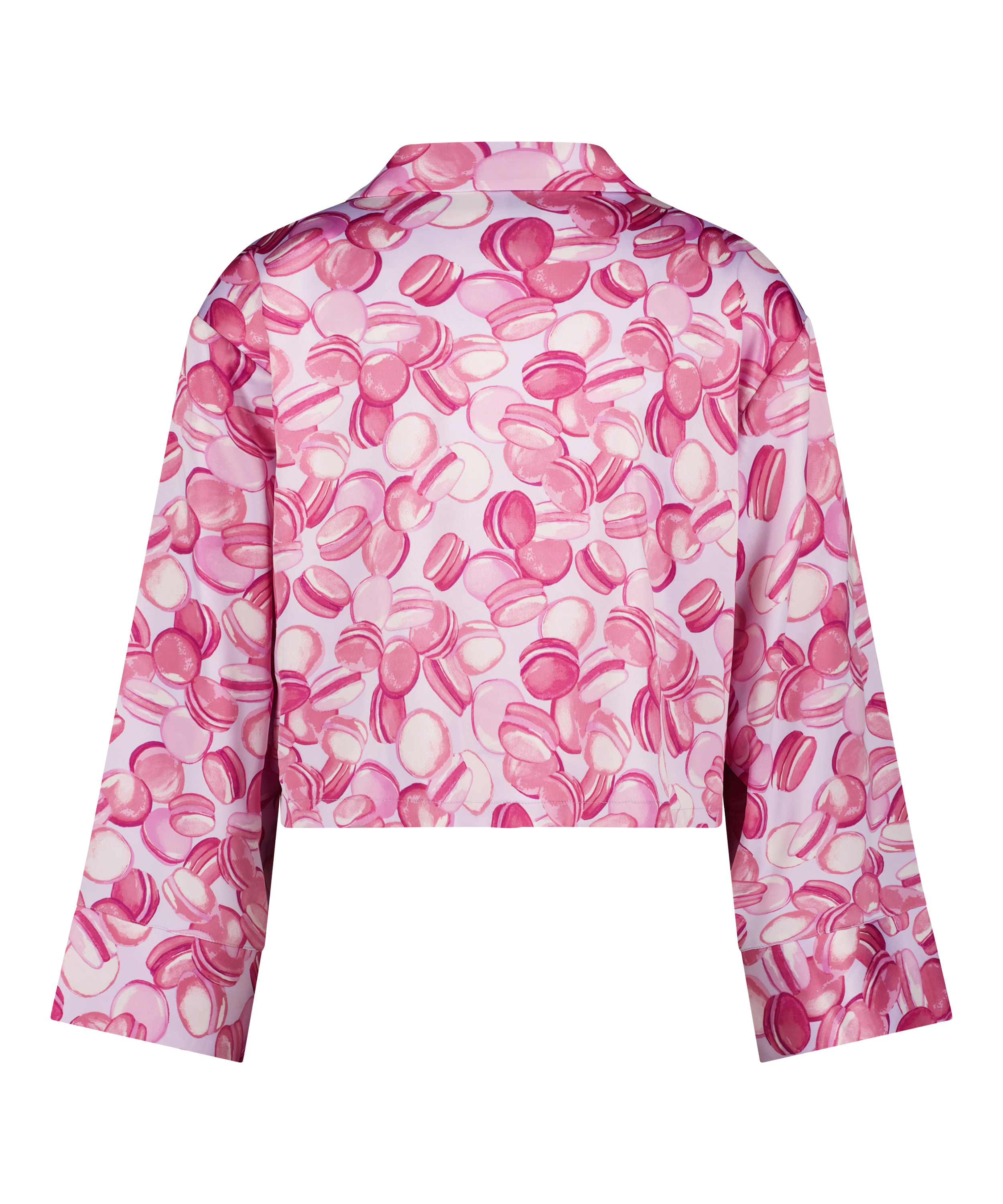 Satin Long-Sleeved Jacket, Pink, main