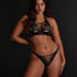 Catherine Open-Crotch Brazilian Knickers, Black