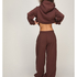 Hoodie brushed sweat, Brown