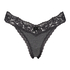 Cotton extra low thong, Gray