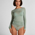 super soft Boatneck shirt with Cashmere, Green