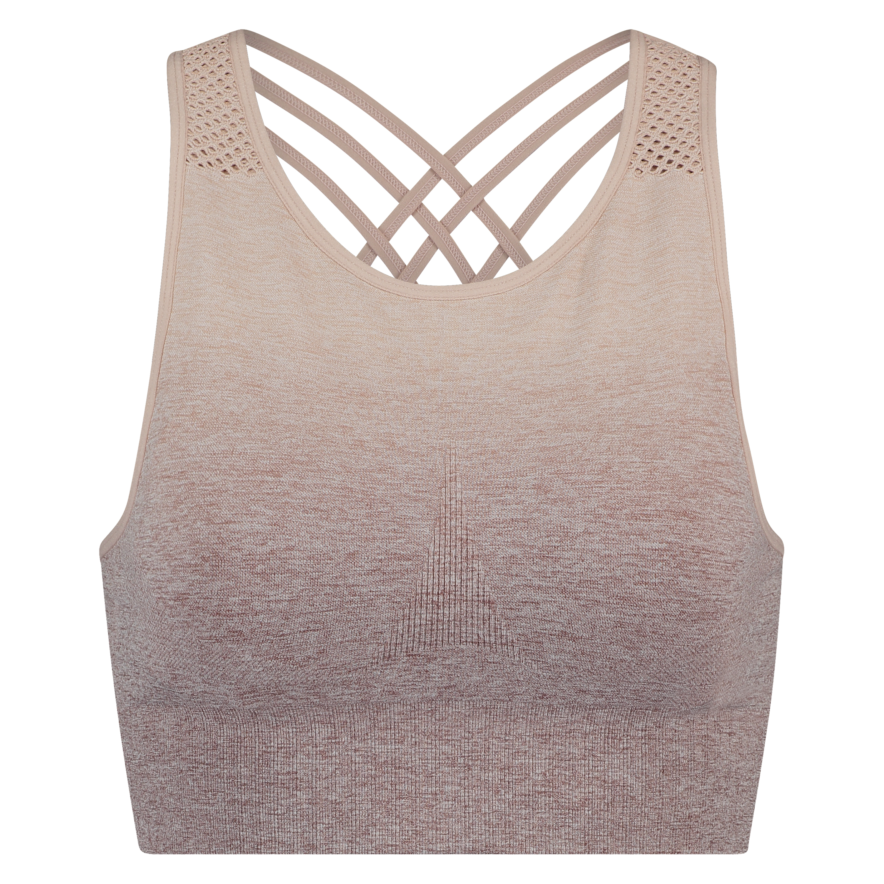 HKMX Highneck Ombre Level 2 Sports Bra, Pink, main